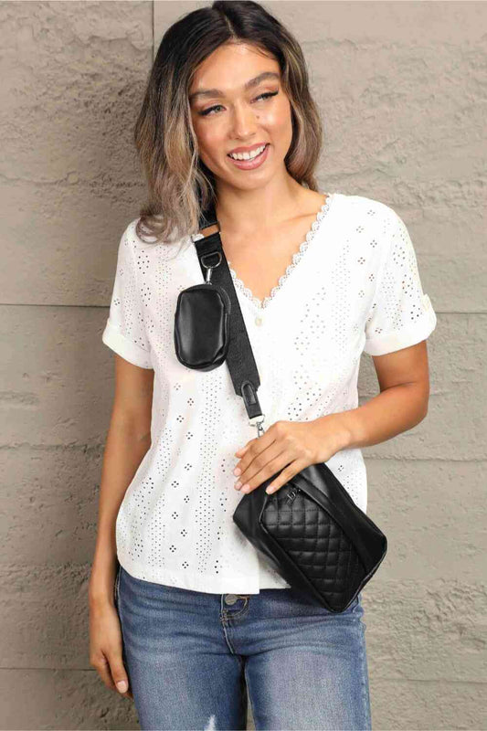 TEEK - AdoringShoulder Bag with Small Purse BAG TEEK Trend Black  