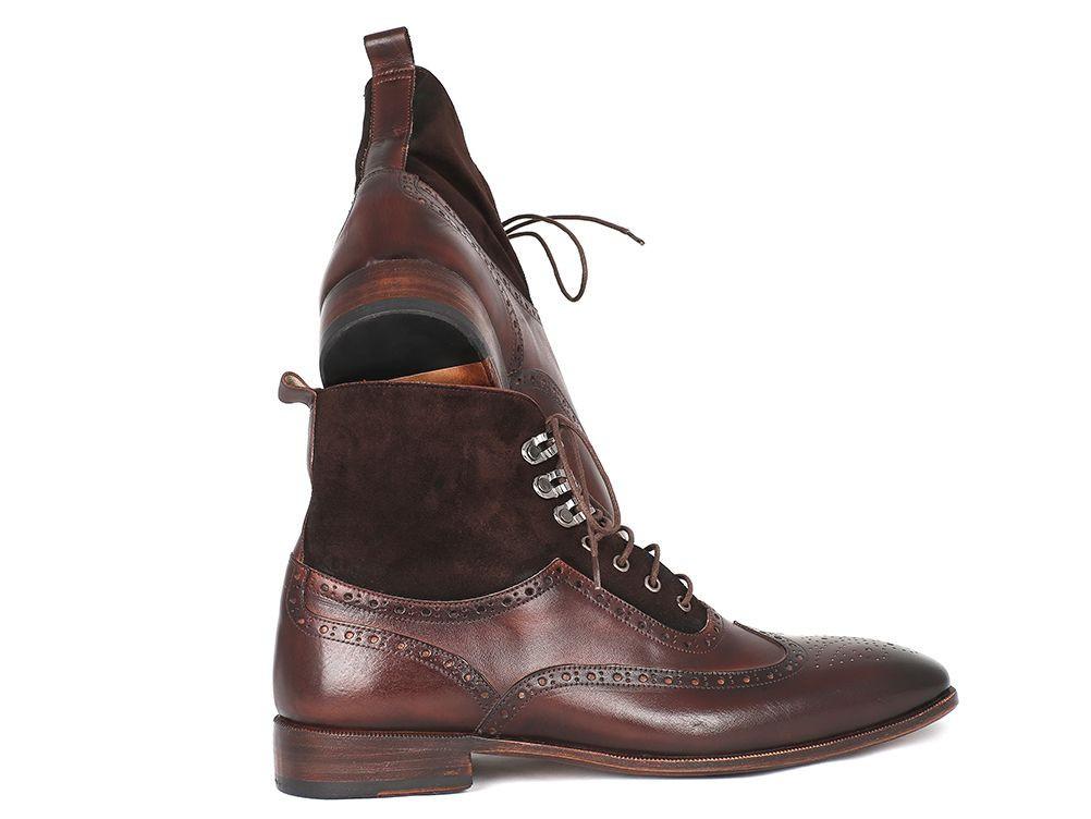 TEEK - Paul Parkman Wingtip Suede & Calfskin Boots SHOES theteekdotcom   