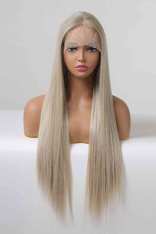 TEEK - Blonde/Ash Brown Root Lace Front Synthetic Straight 27" Wig HAIR TEEK Trend   
