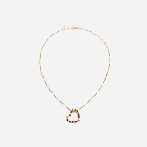 TEEK - Iron Heart Shape Chain Necklace JEWELRY TEEK Trend Red/Gold  