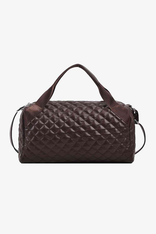 TEEK - Large Cuddle Quilt Duffle Handbag BAG TEEK Trend Coffee Brown  