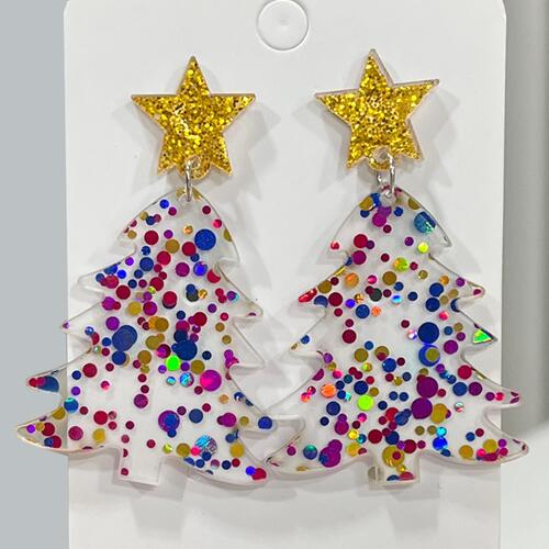 TEEK - Christmas Tree Dangle Earrings JEWELRY TEEK Trend Royal  Blue  