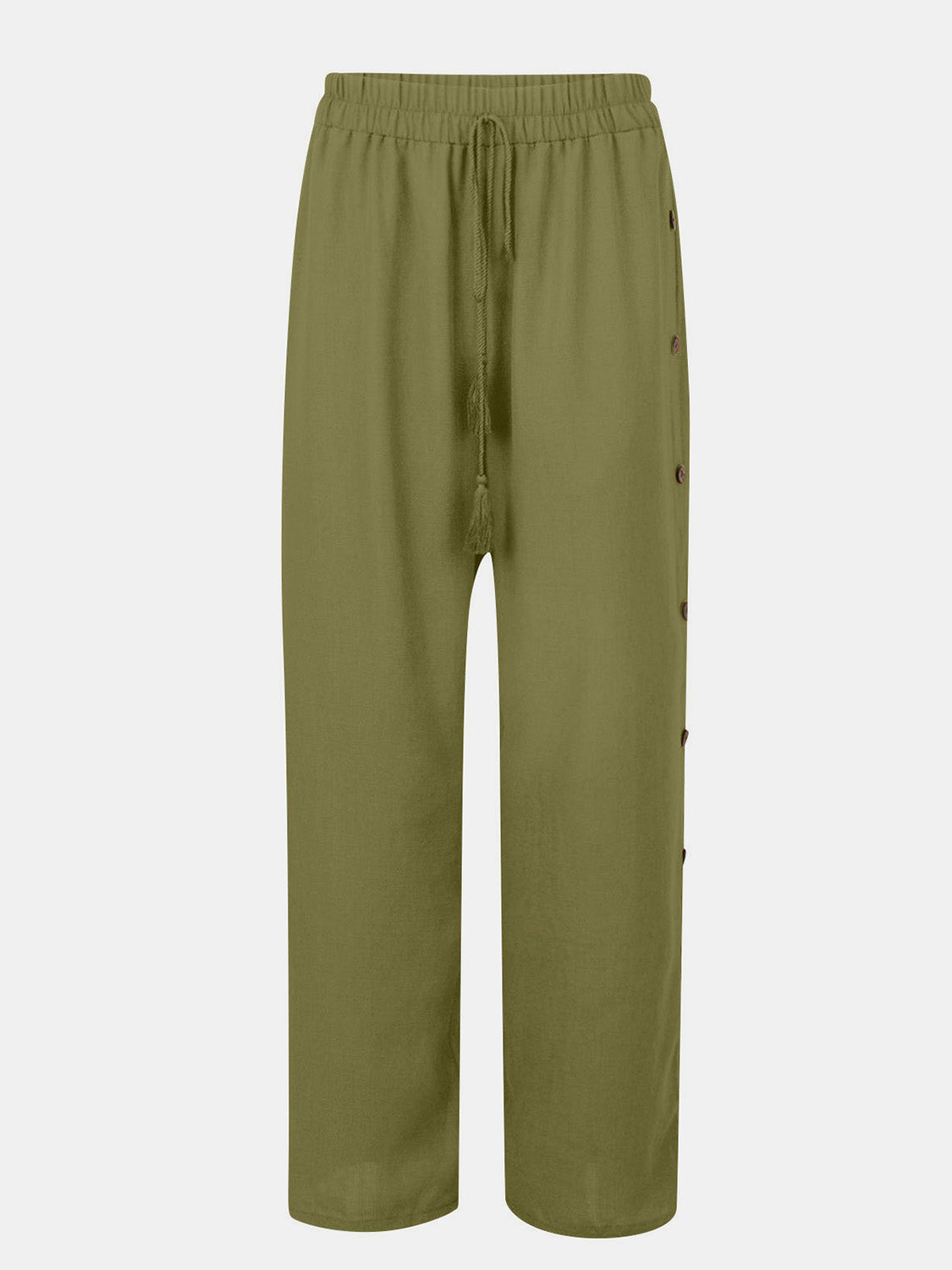 TEEK - Full Size Tassel Wide Leg Pants PANTS TEEK Trend Chartreuse S 