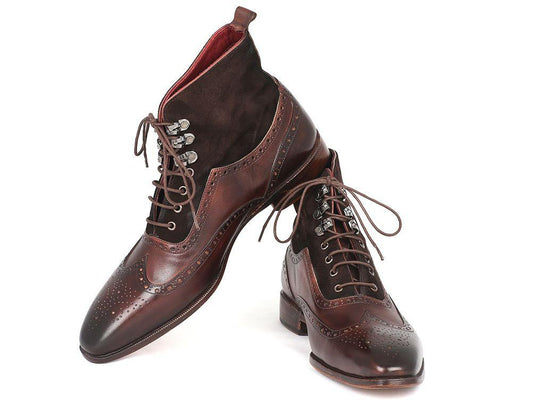TEEK - Paul Parkman Wingtip Suede & Calfskin Boots SHOES theteekdotcom   