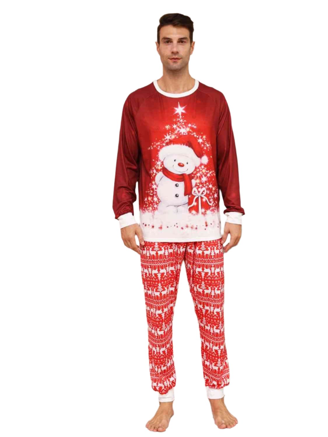 TEEK - Full Size Snowman Top and Pants Set SLEEPWEAR TEEK Trend S  