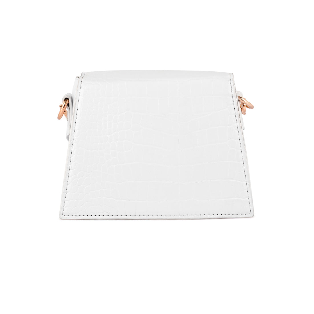 TEEK - White Mini Envelope Croc Bag BAG theteekdotcom   