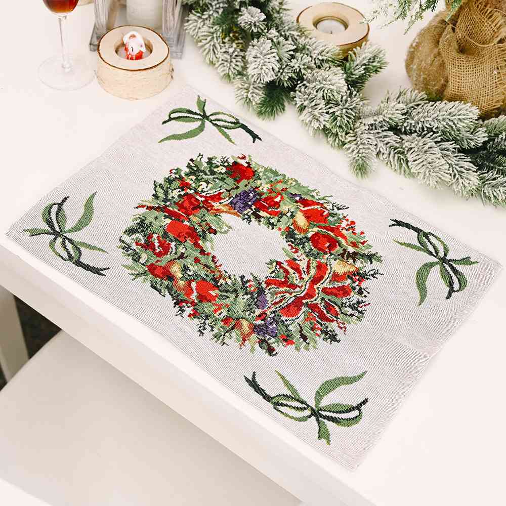 TEEK - Assorted 2-Piece Christmas Placemats HOME DECOR TEEK Trend Wreath  