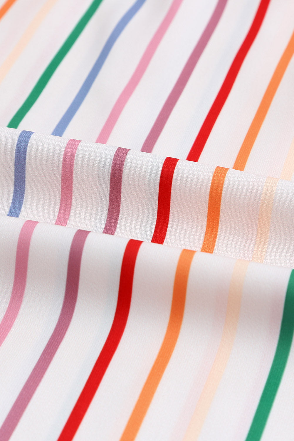 TEEK - Rainbow Striped Cap Sleeve Blouse TOPS TEEK Trend   