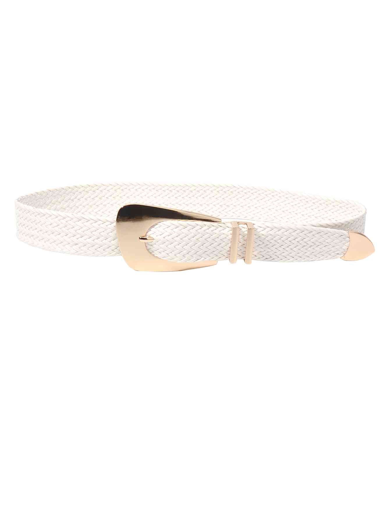 TEEK - Barbara Buckle Braid Belt BELT TEEK Trend White  