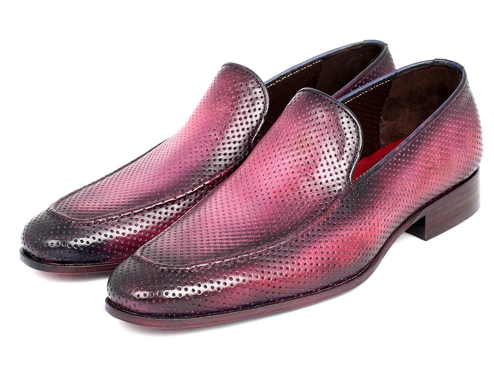 TEEK - Paul Parkman Purple Perforated Loafers SHOES theteekdotcom   