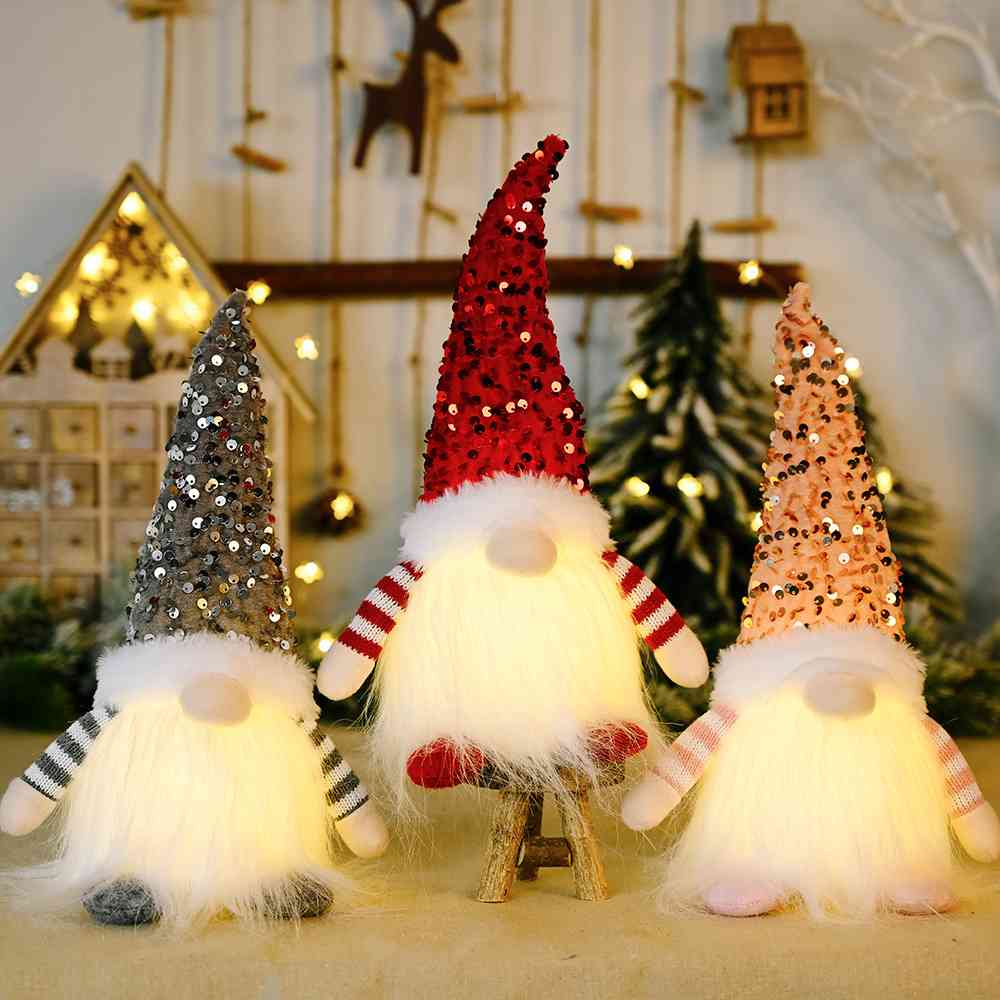 TEEK - Sequin Light-Up Faceless Gnome Decor HOME DECOR TEEK Trend   