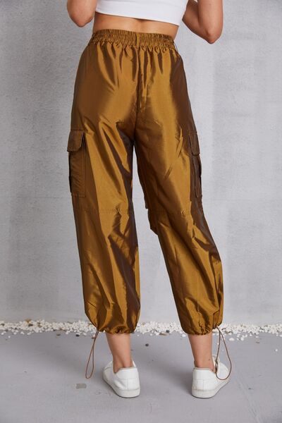 TEEK - Drawstring High Waist Cargo Pants PANTS TEEK Trend   