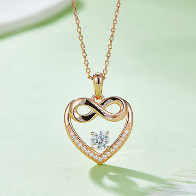 TEEK - Infinite Gem Heart 925 SS Necklace JEWELRY TEEK Trend Rose Gold  