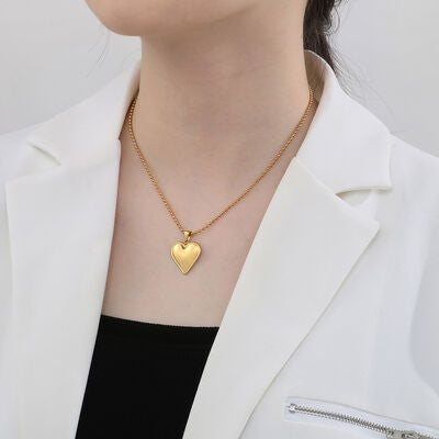 TEEK - Stainless Steel Heart Pendant Necklace JEWELRY TEEK Trend   