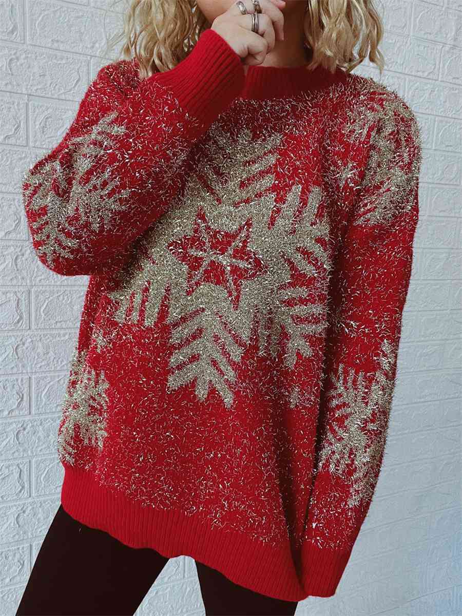 TEEK - Christmas Red Round Neck Sweater SWEATER TEEK Trend   