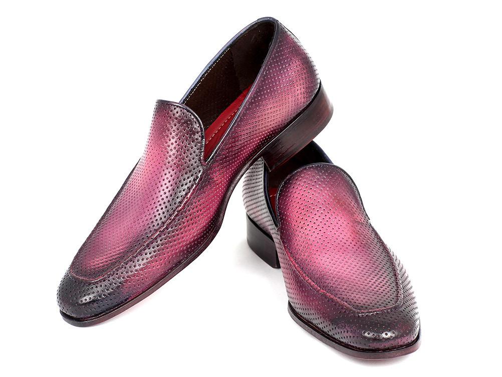 TEEK - Paul Parkman Purple Perforated Loafers SHOES theteekdotcom EU 38 - US 6  