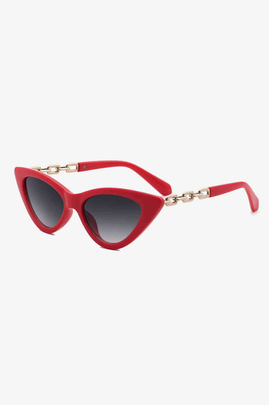 TEEK - Size Chain Cat-Eye Sunglasses EYEGLASSES TEEK Trend Deep Red  
