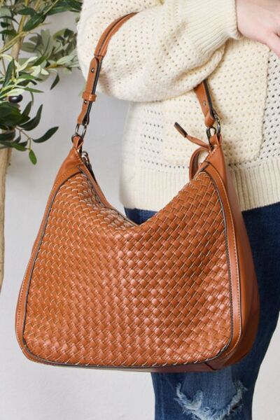 TEEK - Weaved Vegan Leather Handbag BAG TEEK Trend TAN  