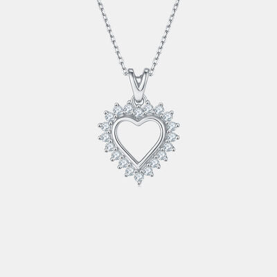 TEEK - Bejeweled Frame 925 Heart Pendant Necklace JEWELRY TEEK Trend   