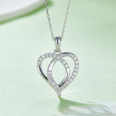TEEK - Intertwined 925 SS Heart Necklace JEWELRY TEEK Trend Silver One Size 