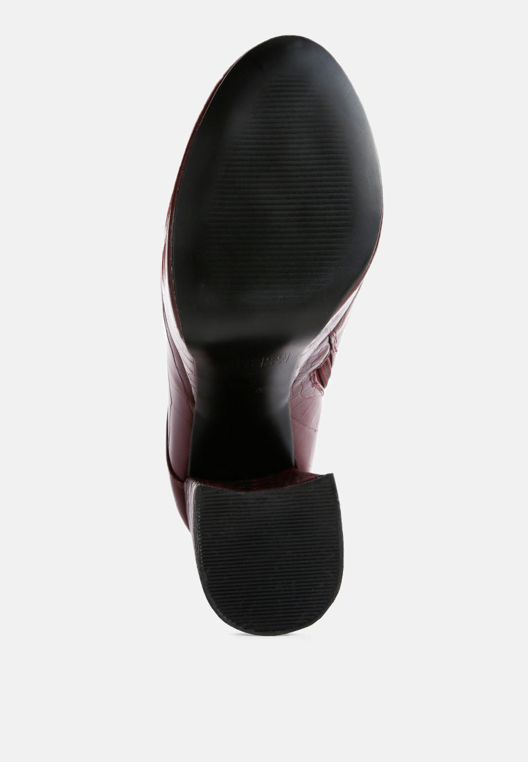 TEEK - Croc High Heel Platform Boots SHOES theteekdotcom   