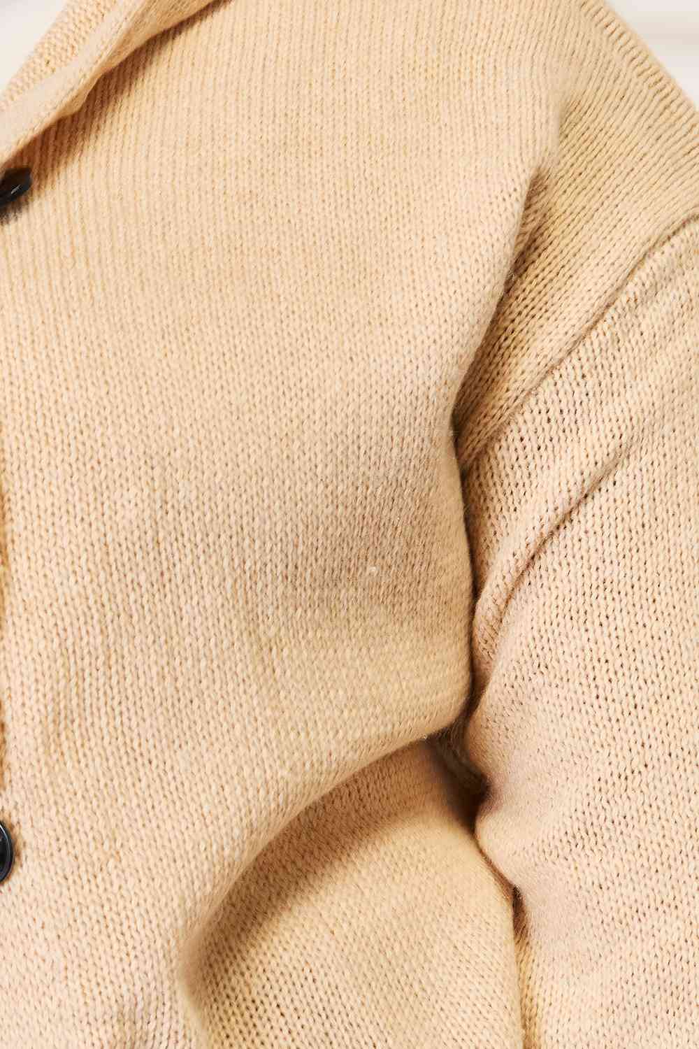 TEEK - Woven Right Button-Down Hooded Sweater SWEATER TEEK Trend   