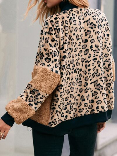 TEEK - Leopard Zip Up Plush Jacket JACKET TEEK Trend   