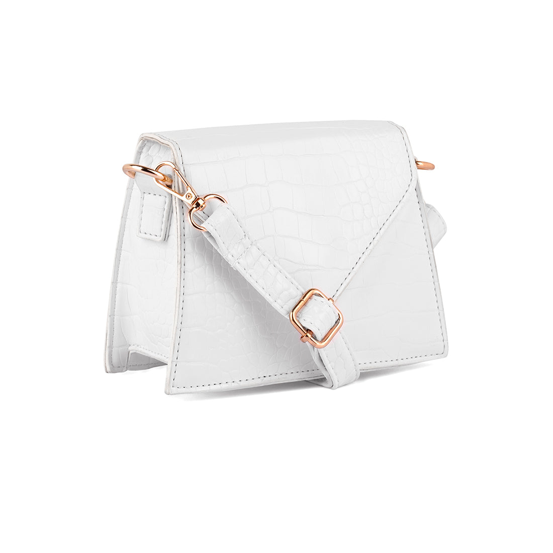 TEEK - White Mini Envelope Croc Bag BAG TEEK M   