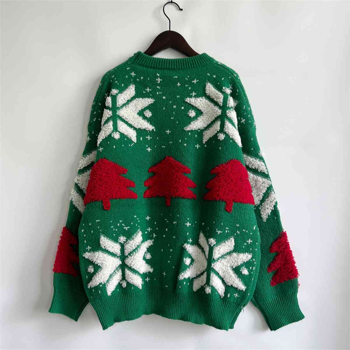 TEEK - Snowflake Long Sleeve Sweater SWEATER TEEK Trend Green S 