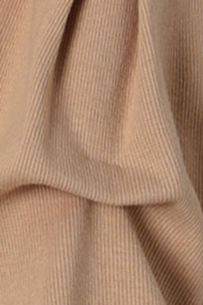 TEEK - Camel Ribbed Off-Shoulder Balloon Sleeve Sweater Dress DRESS TEEK Trend   