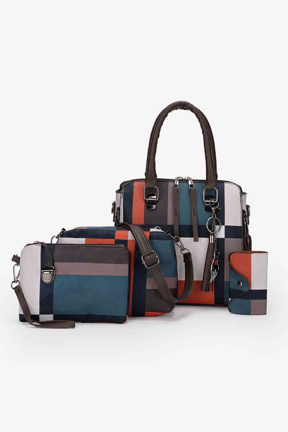 TEEK - 4-Piece Color Block Bag Set SET TEEK Trend Teal  