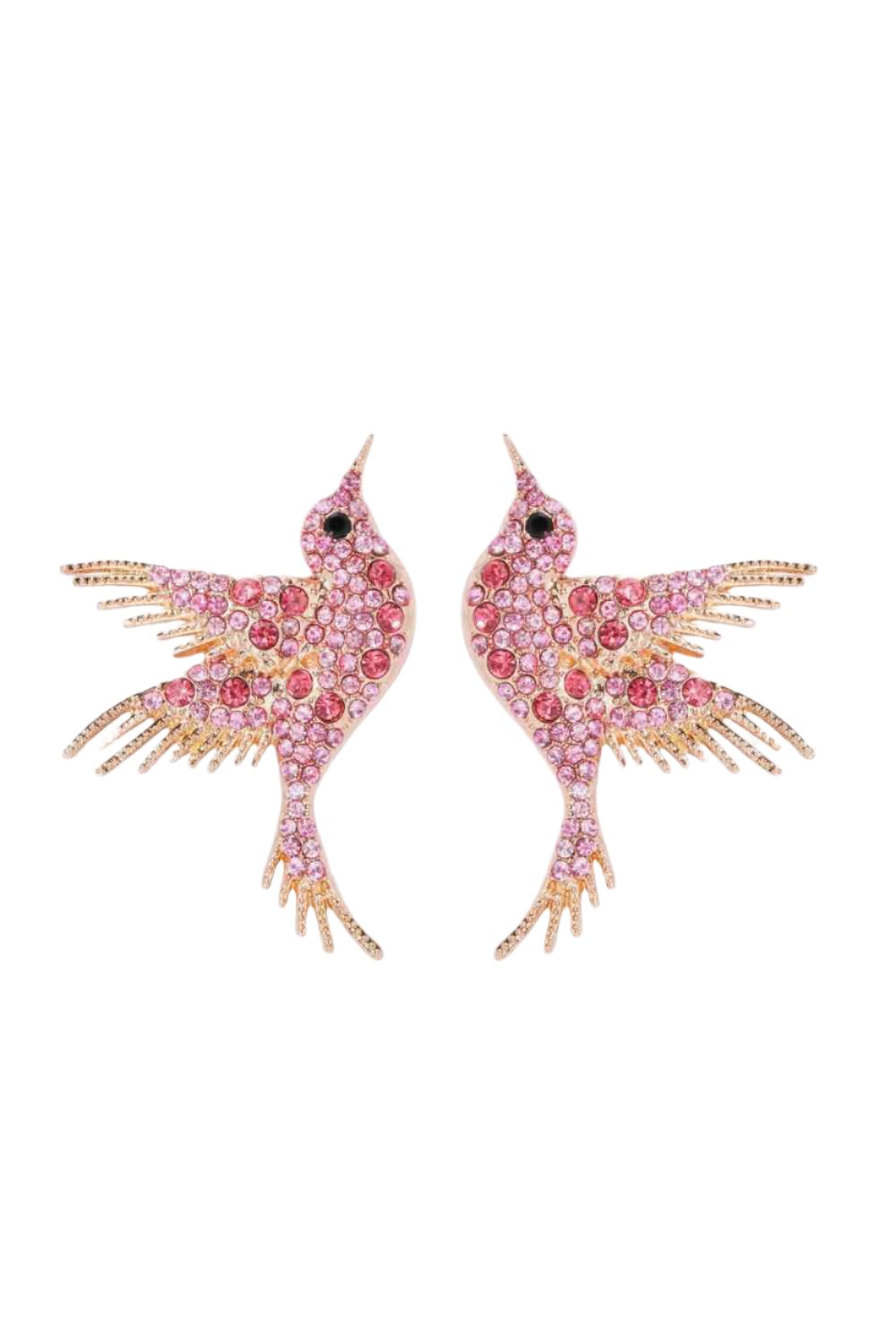 TEEK - Turtle Doves Zinc Alloy Earrings JEWELRY TEEK Trend Carnation Pink  