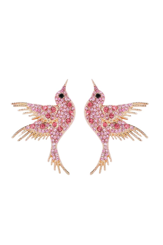 TEEK - Turtle Doves Zinc Alloy Earrings JEWELRY TEEK Trend Carnation Pink  