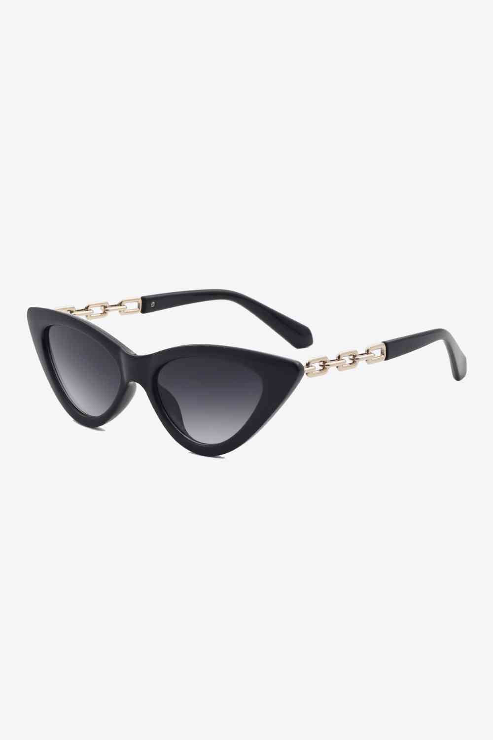 TEEK - Size Chain Cat-Eye Sunglasses EYEGLASSES TEEK Trend Black  