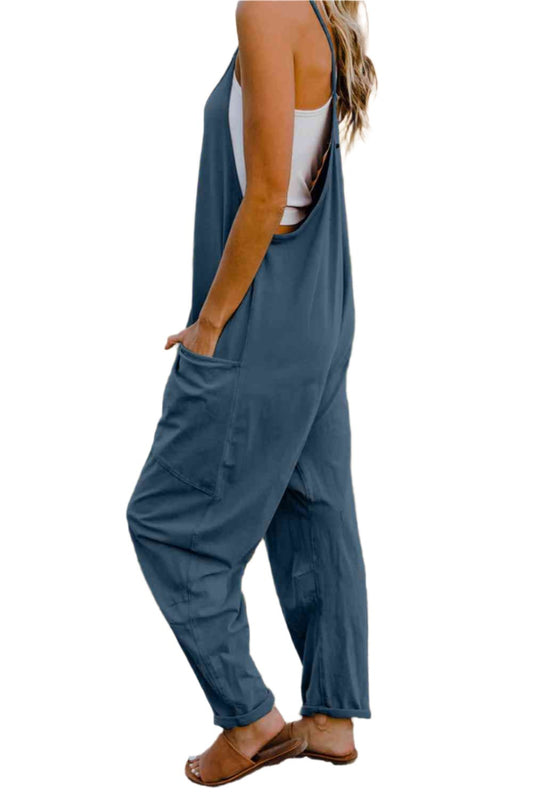 TEEK - Varied Color V-Neck Sleeveless Jumpsuit with Pocket OVERALLS TEEK Trend   