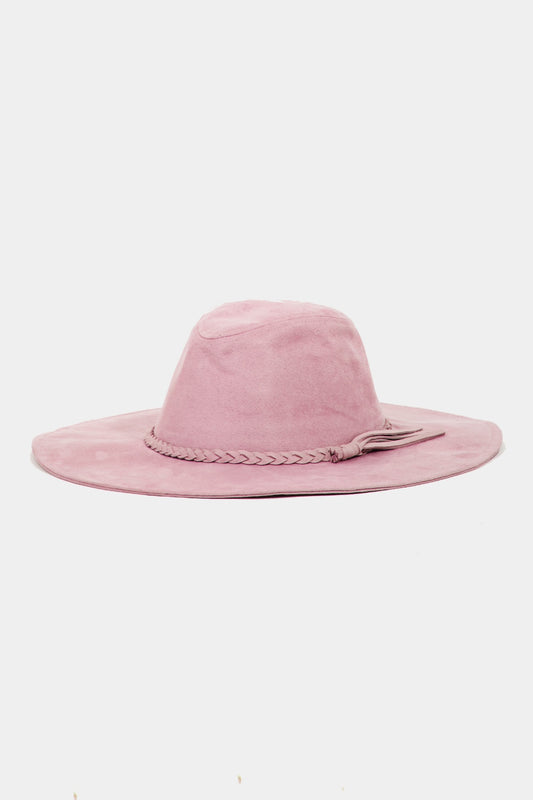 TEEK - Mauve Fame Braided Faux Suede Hat HAT TEEK Trend   