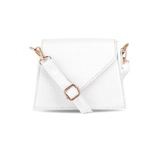 TEEK - White Mini Envelope Croc Bag BAG theteekdotcom Default Title  