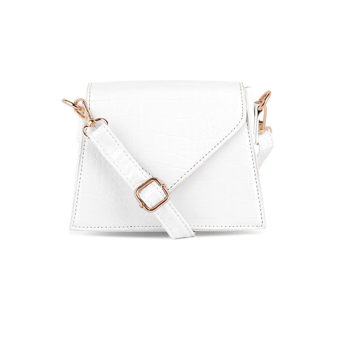 TEEK - White Mini Envelope Croc Bag BAG TEEK M Default Title  