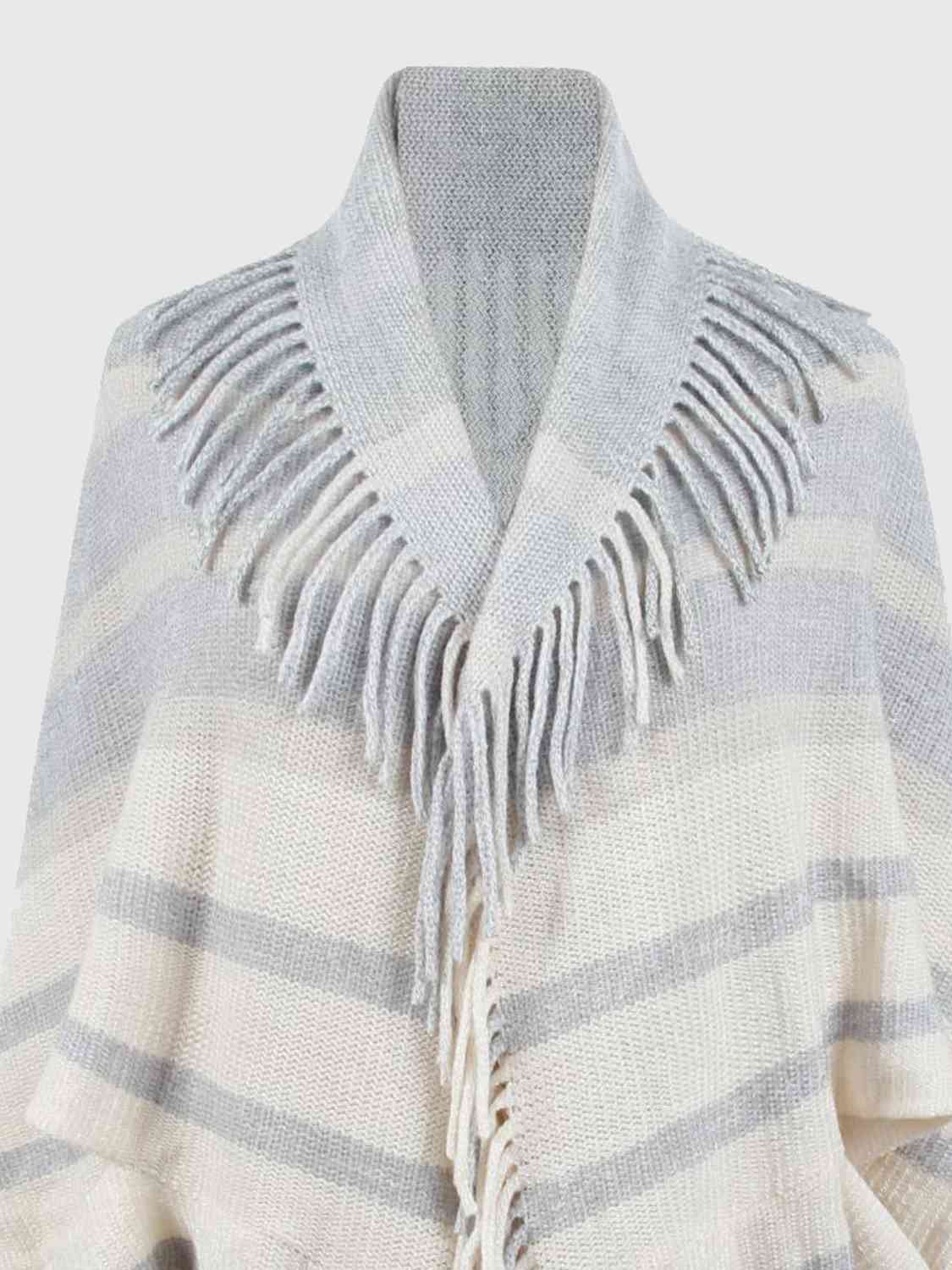 TEEK - Fringe Detail Open Front Sweater SWEATER TEEK Trend   