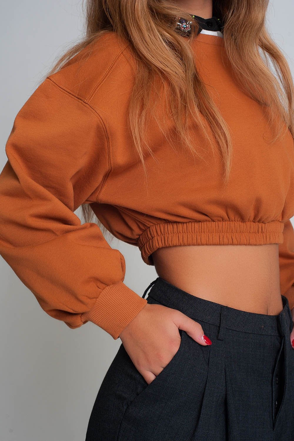 TEEK - Cropped B-Girl Sweatshirt TOPS theteekdotcom   