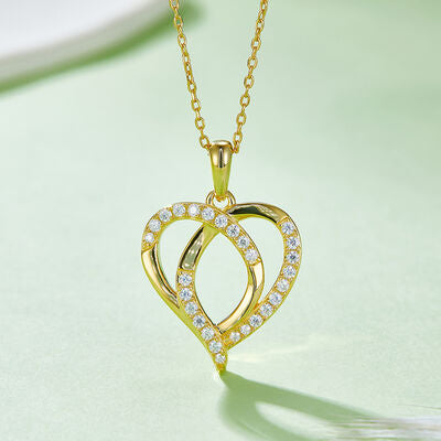 TEEK - Intertwined 925 SS Heart Necklace JEWELRY TEEK Trend Gold One Size 