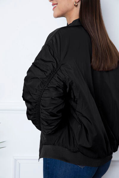 TEEK - Ruched Zip Up Favorite Jacket JACKET TEEK Trend   