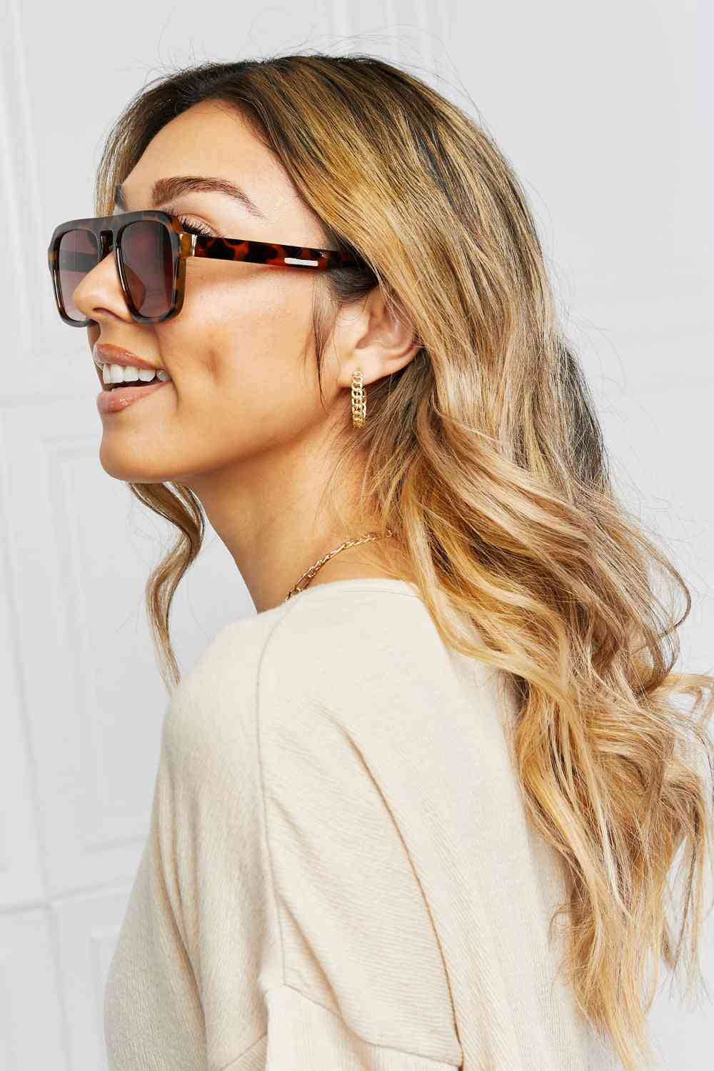 TEEK - Ochre Tortoiseshell Square Sunglasses EYEGLASSES TEEK Trend   