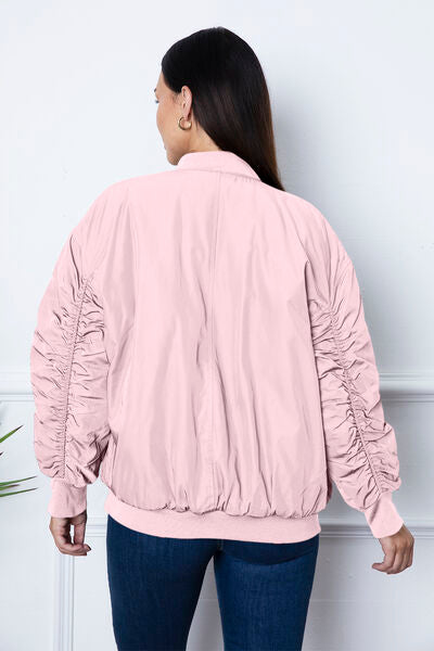 TEEK - Ruched Zip Up Favorite Jacket JACKET TEEK Trend   