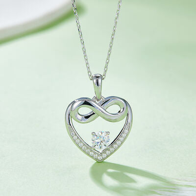 TEEK - Infinite Gem Heart 925 SS Necklace JEWELRY TEEK Trend Silver  