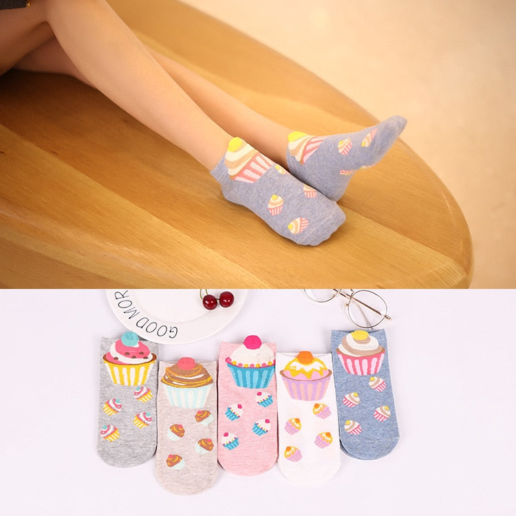 TEEK - Cupcake Socks | 5 pairs SOCKS theteekdotcom   