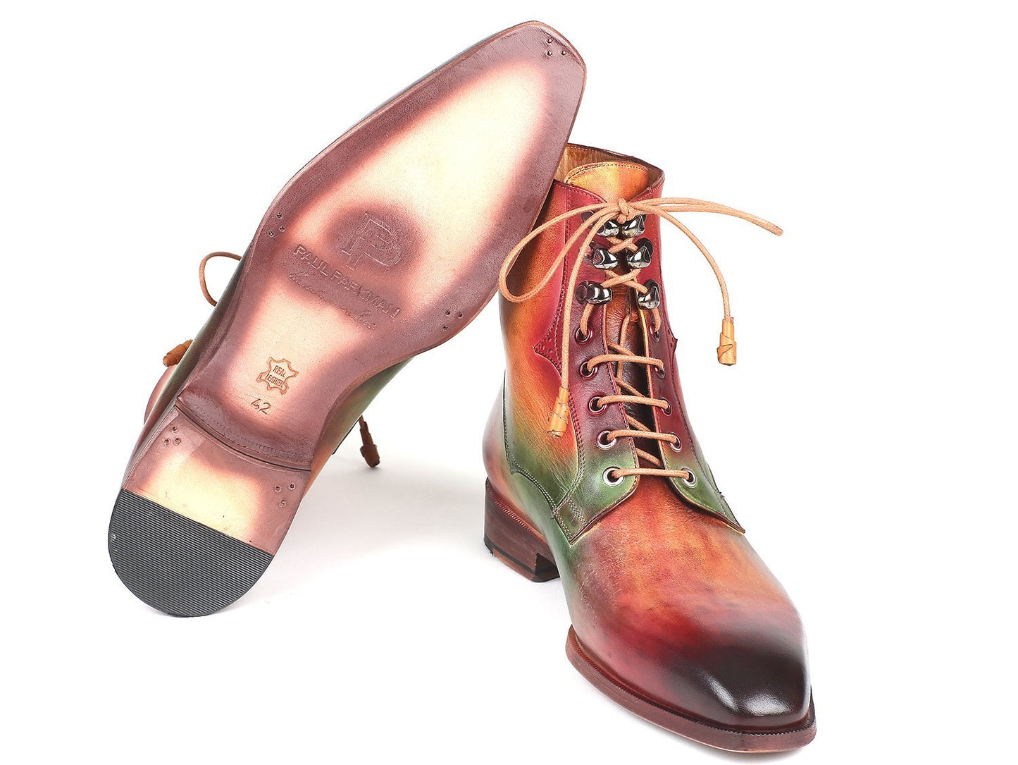 TEEK - Paul Parkman Green, Camel & Bordeaux Leather Boots SHOES theteekdotcom EU 38 - US 6  