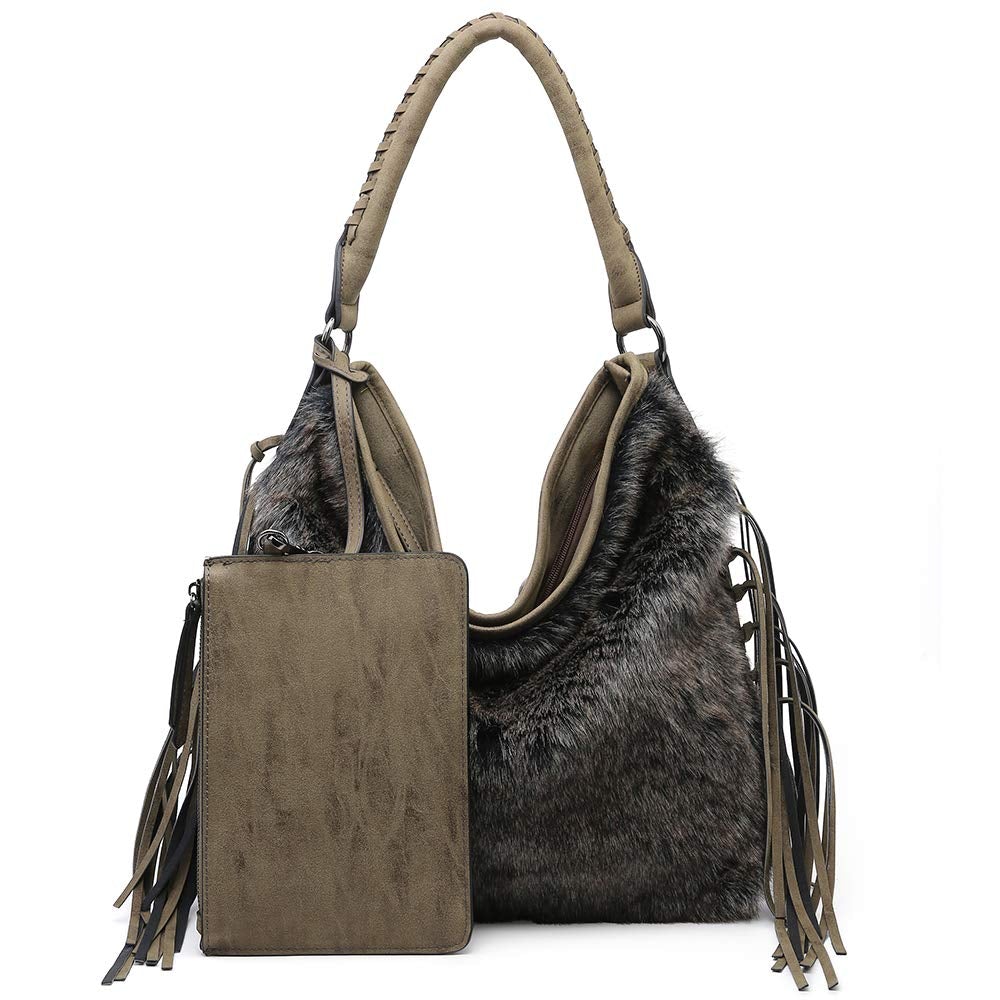 TEEK - Oversize Hobo Bag BAG theteekdotcom Fur brown  