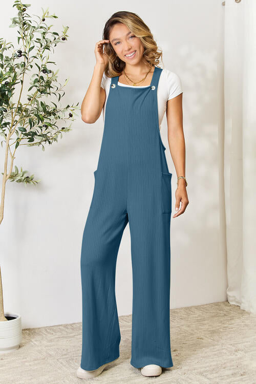 TEEK - Full Size Wide Strap Overalls OVERALLS TEEK Trend French Blue S 