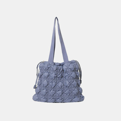 TEEK - Drawstring Quilted Shoulder Bag BAG TEEK Trend Dusty  Blue  